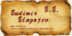 Budimir Blagojev vizit kartica